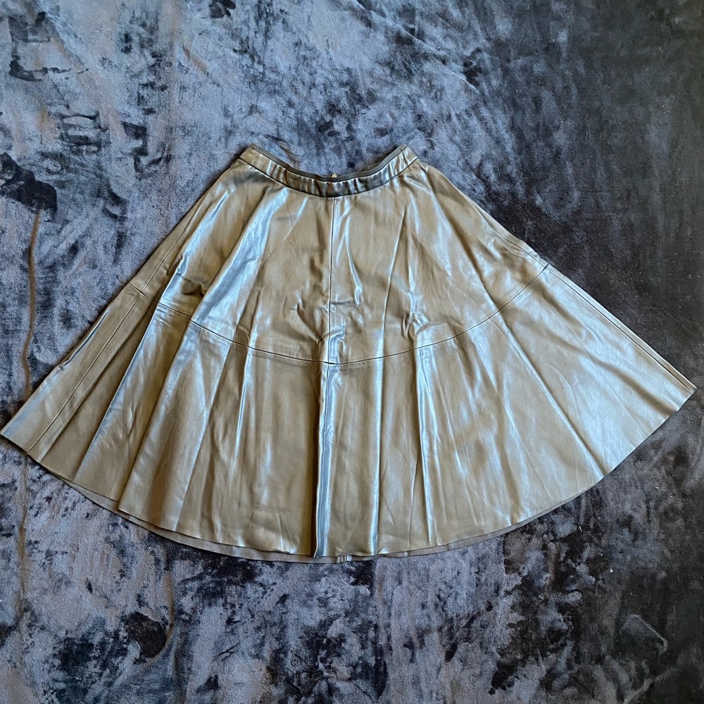ZARA Women’s Faux Leather Skirt With Pockets